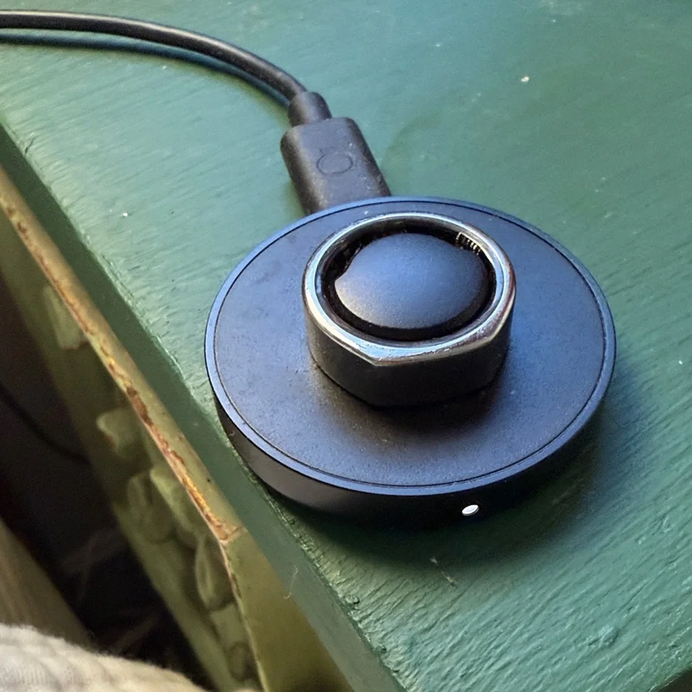 Oura Gen3 Heritage Silver US8 + travel charger!